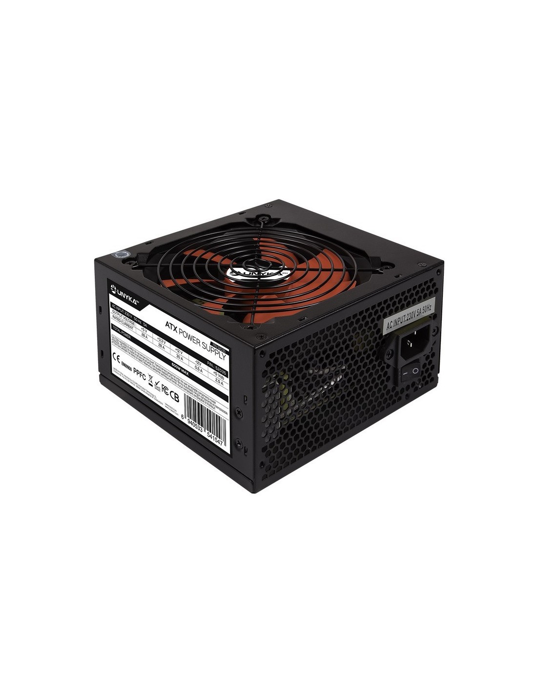 FUENTE DE ALIMENTACION UNYKACH 600W GAMING