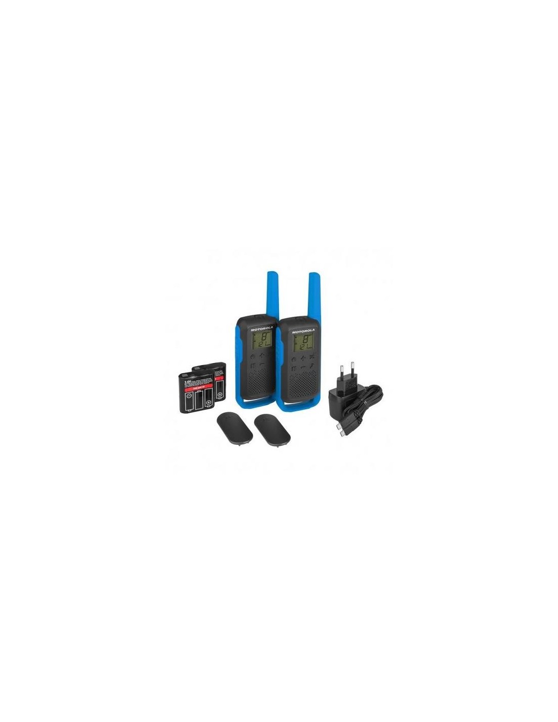 WALKIE TALKIE MOTOROLA T62 BLACK/BLUE ( PACK 2 UD )