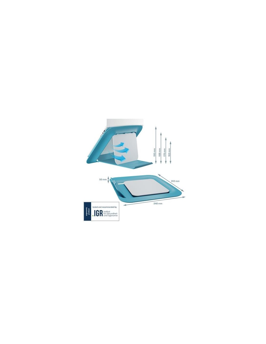 SOPORTE LEITZ SOBREMESA PARA NOTEBOOK ERGONOMICO 13-17 BLUE