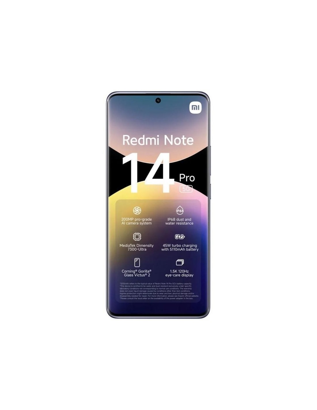 SMARTPHONE XIAOMI REDMI NOTE 14 PRO 6.67 FHD+ 8GB/256GB/200MP/NFC/5G PURPLE