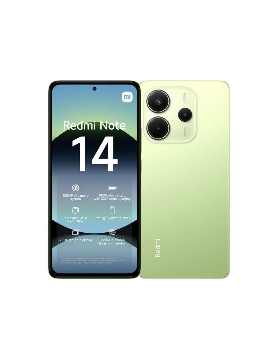 SMARTPHONE XIAOMI REDMI NOTE 14 6.67 6GB/128GB/108MP/NFC/4G GREEN