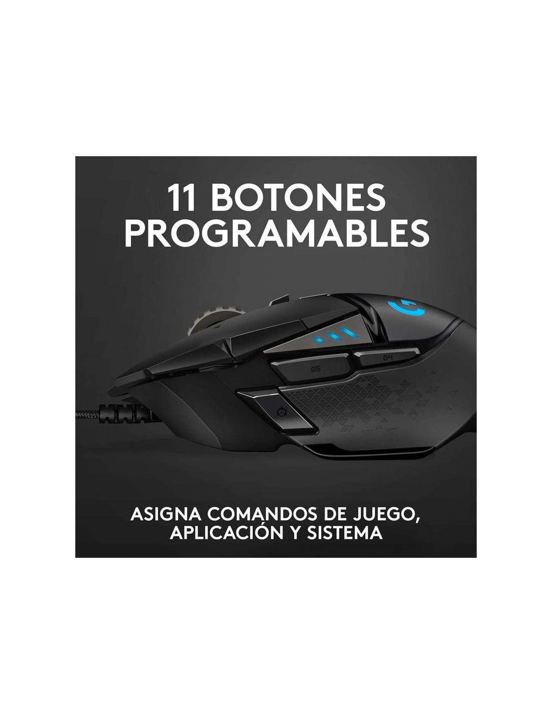 RATON LOGITECH G502 HERO OPTICO USB GAMING BLACK