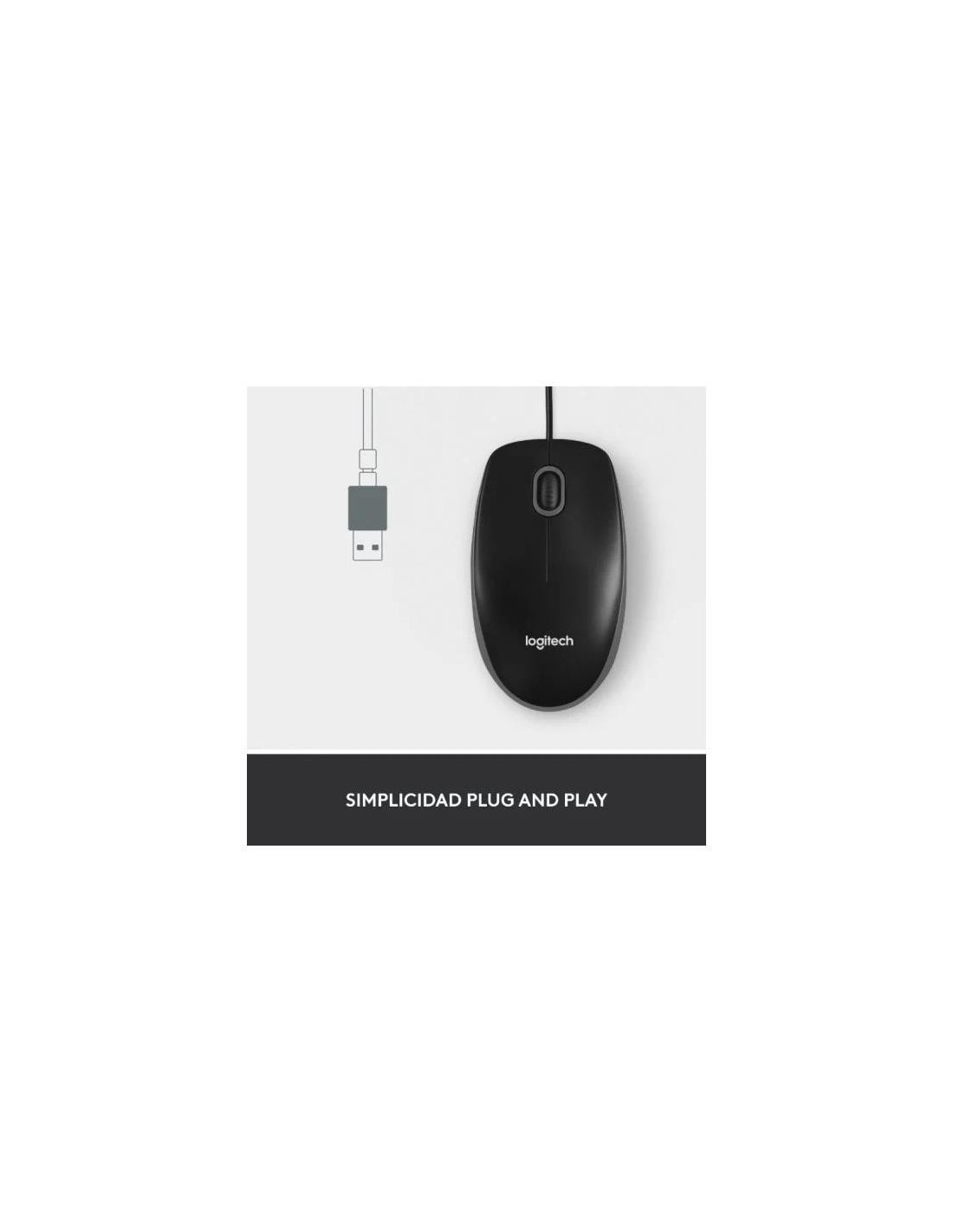 RATON LOGITECH M100 USB 1000DPI BLACK