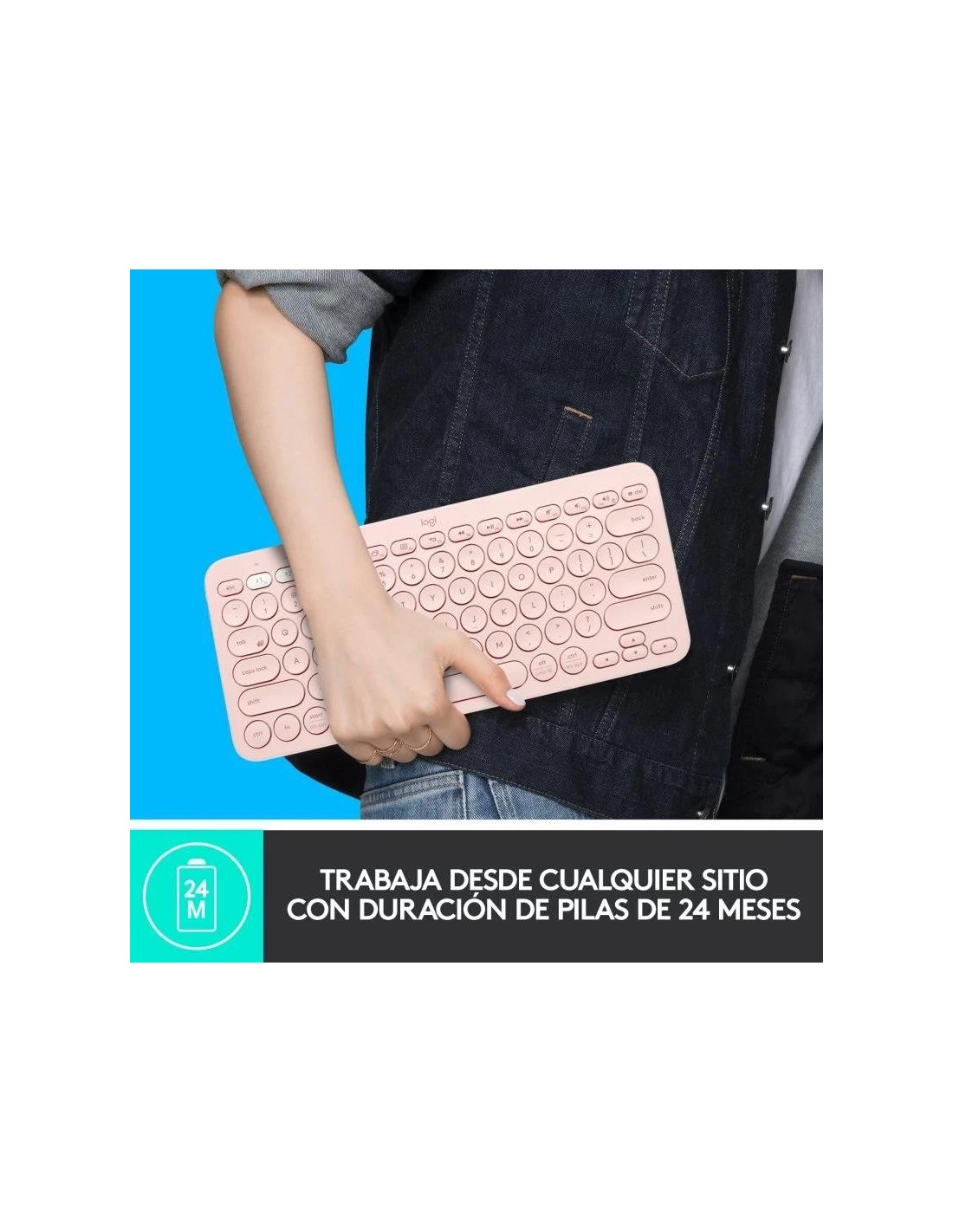 TECLADO LOGITECH K380 TKL BLUETOOTH MULTI-DEVICE ROSE