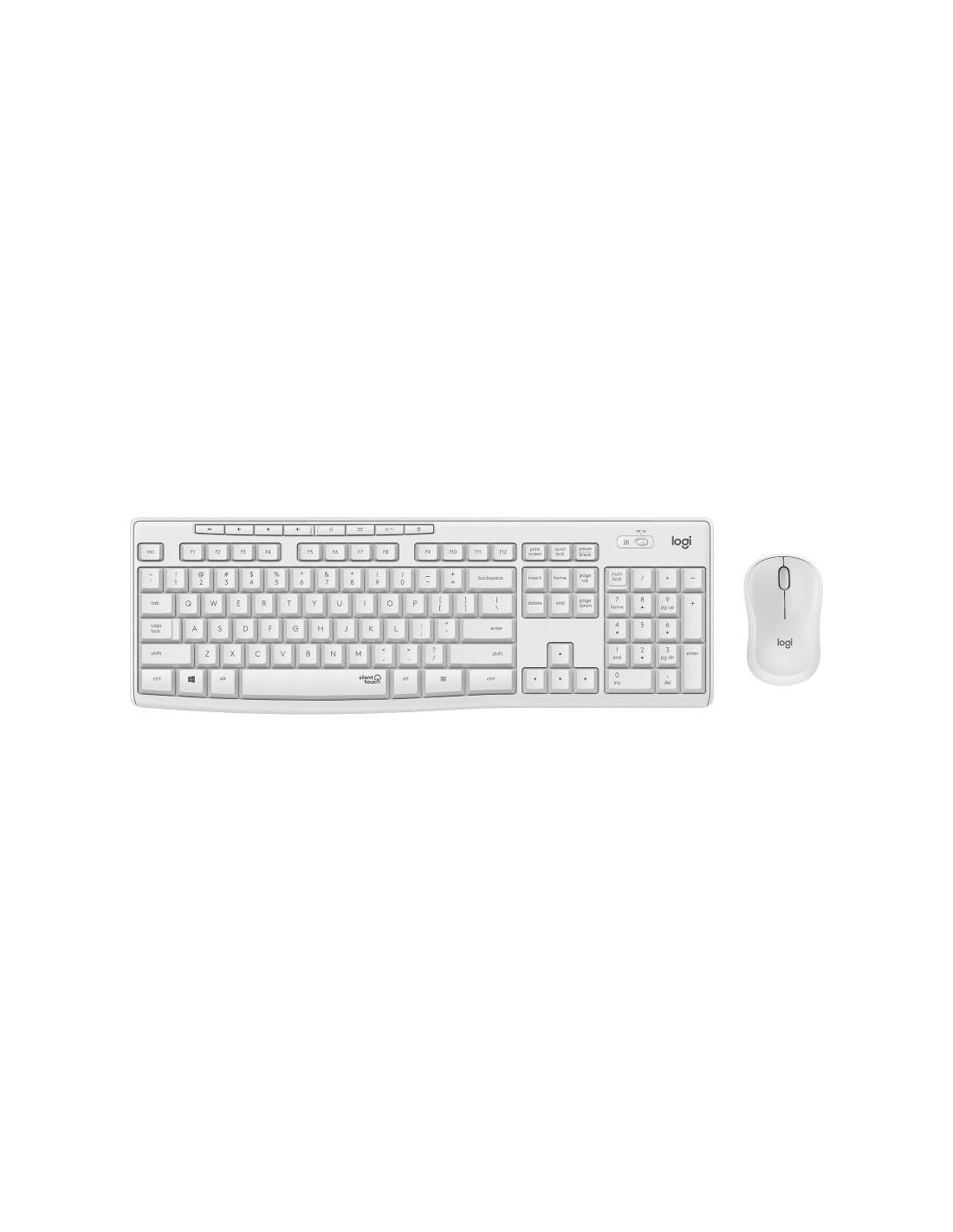 TECLADO + RATON LOGITECH MK295 WIRELESS WHITE