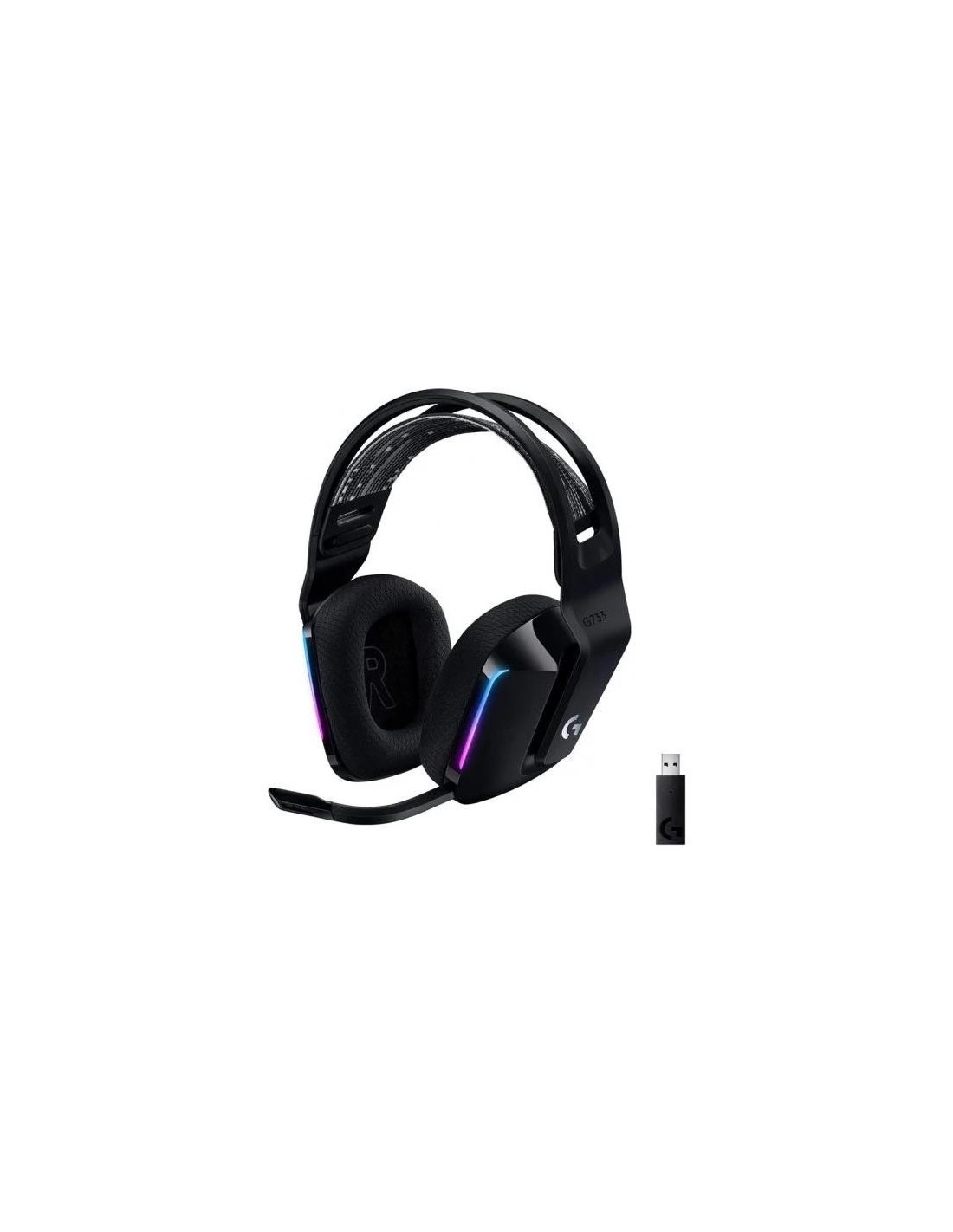 AURICULARES + MICROFONO LOGITECH GAMING G733 RGB WIRELESS BLACK