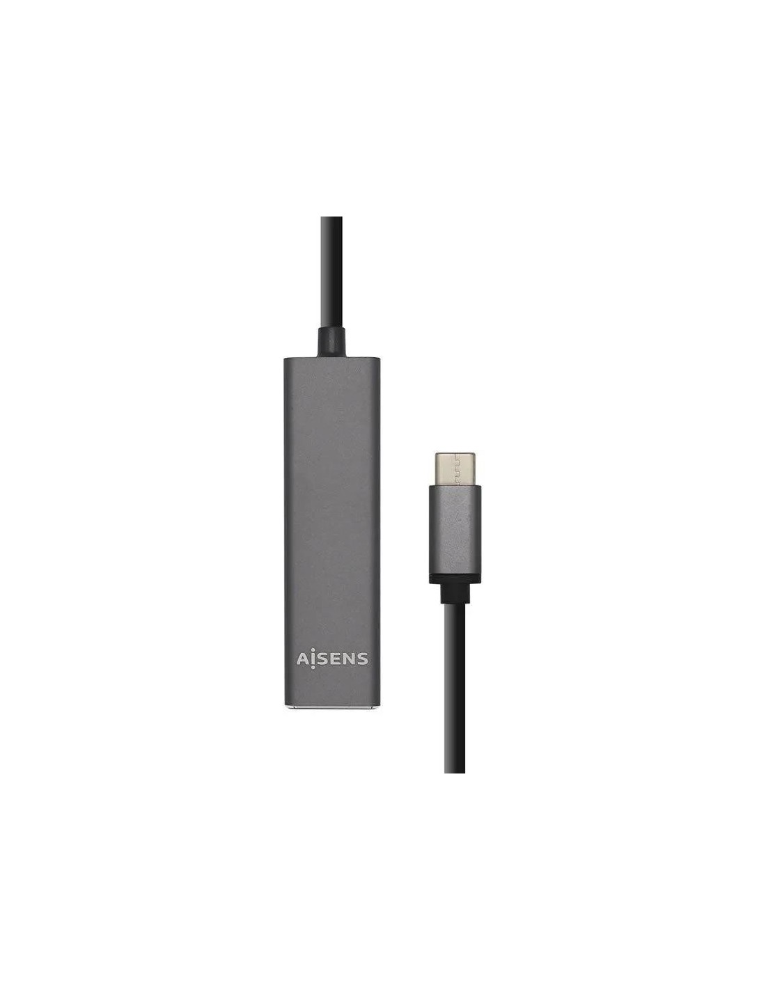 HUB USB-C 3.1 AISENS 4 PUERTOS USB-A 3.0 15CM GREY