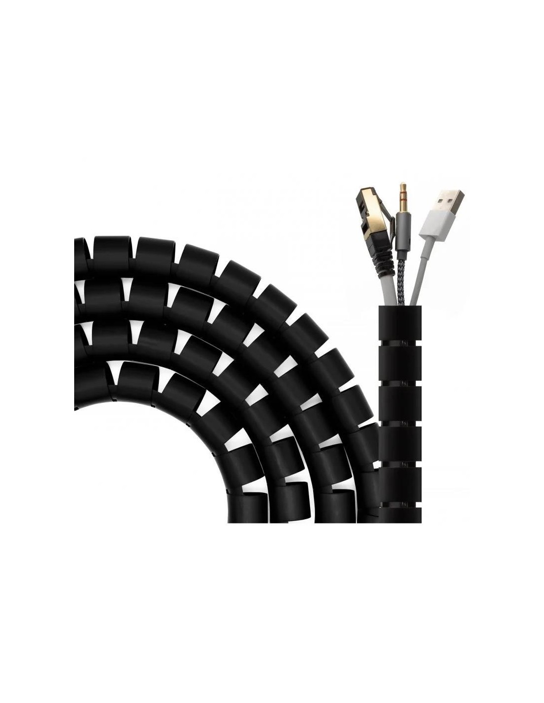 ORGANIZADOR DE CABLE AISENS FLEXIBLE 25MM 2M BLACK