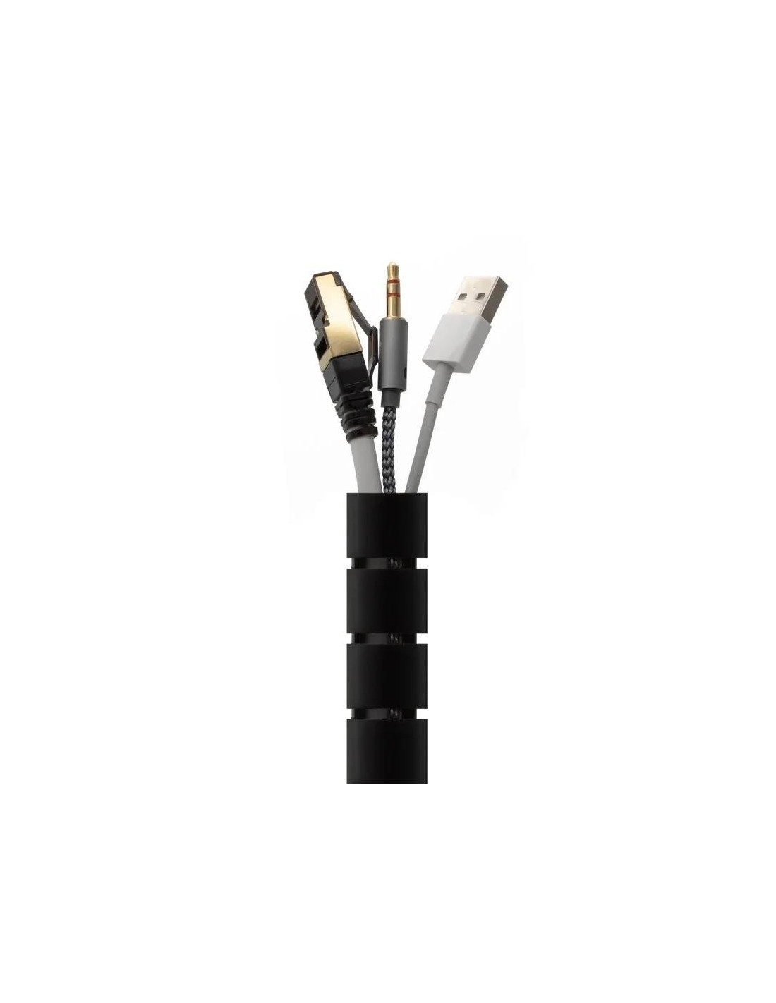 ORGANIZADOR DE CABLE AISENS FLEXIBLE 25MM 2M BLACK