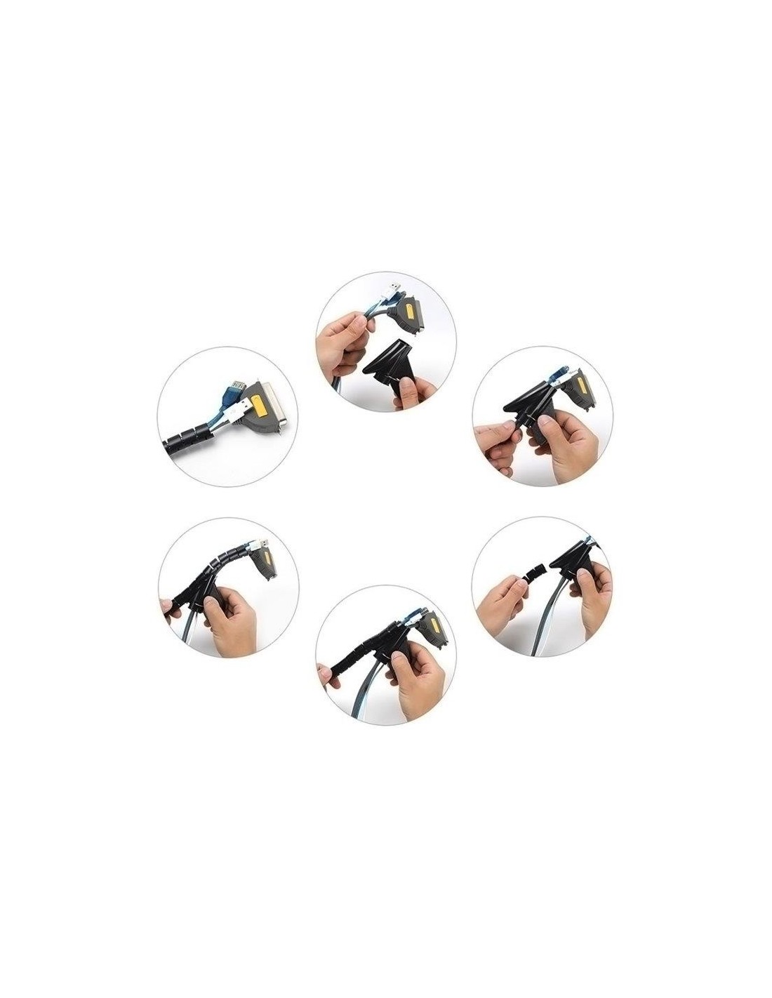 ORGANIZADOR DE CABLE AISENS FLEXIBLE 25MM 2M BLACK