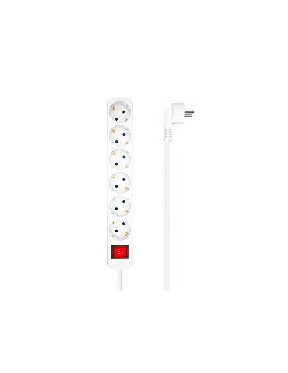 REGLETA AISENS 6 SCHUKOS PROTECCION INTERRUPTOR 1,4M WHITE