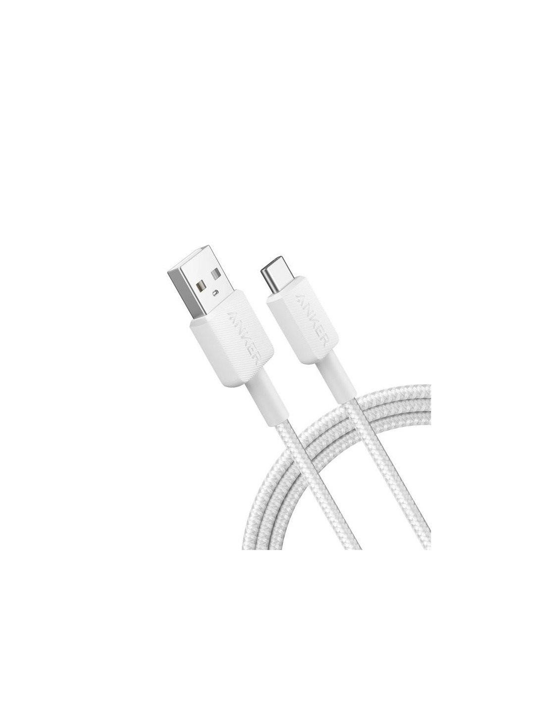 CABLE ANKER 322 USB-A TO USB-C TRENZADO 1.8M 45W WHITE