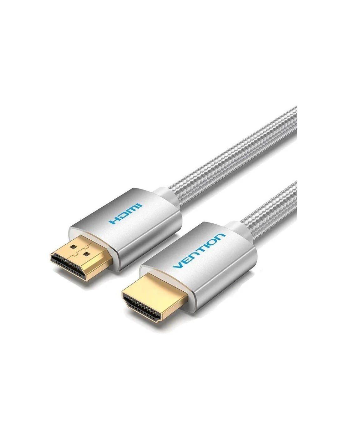 CABLE HDMI 2.0 4K VENTION HDMI/M - HDMI/M TRENZADO 2M SILVER