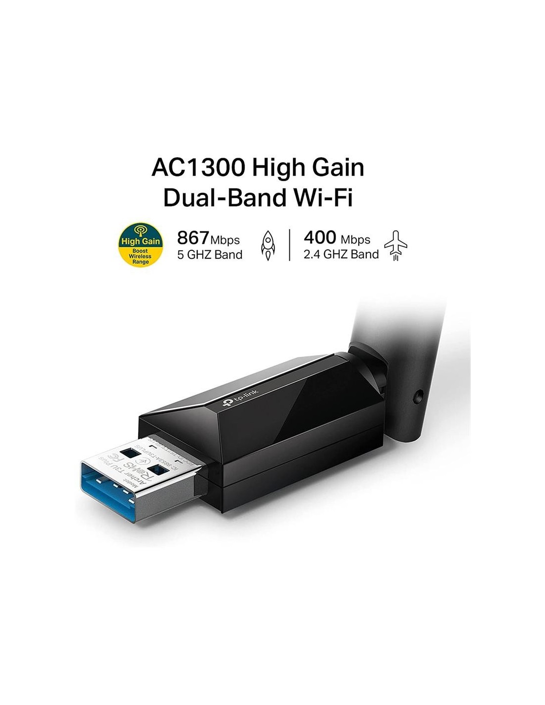 WIRELESS ADAPTADOR USB 3.0 TP-LINK ARCHER T3U PLUS AC1300