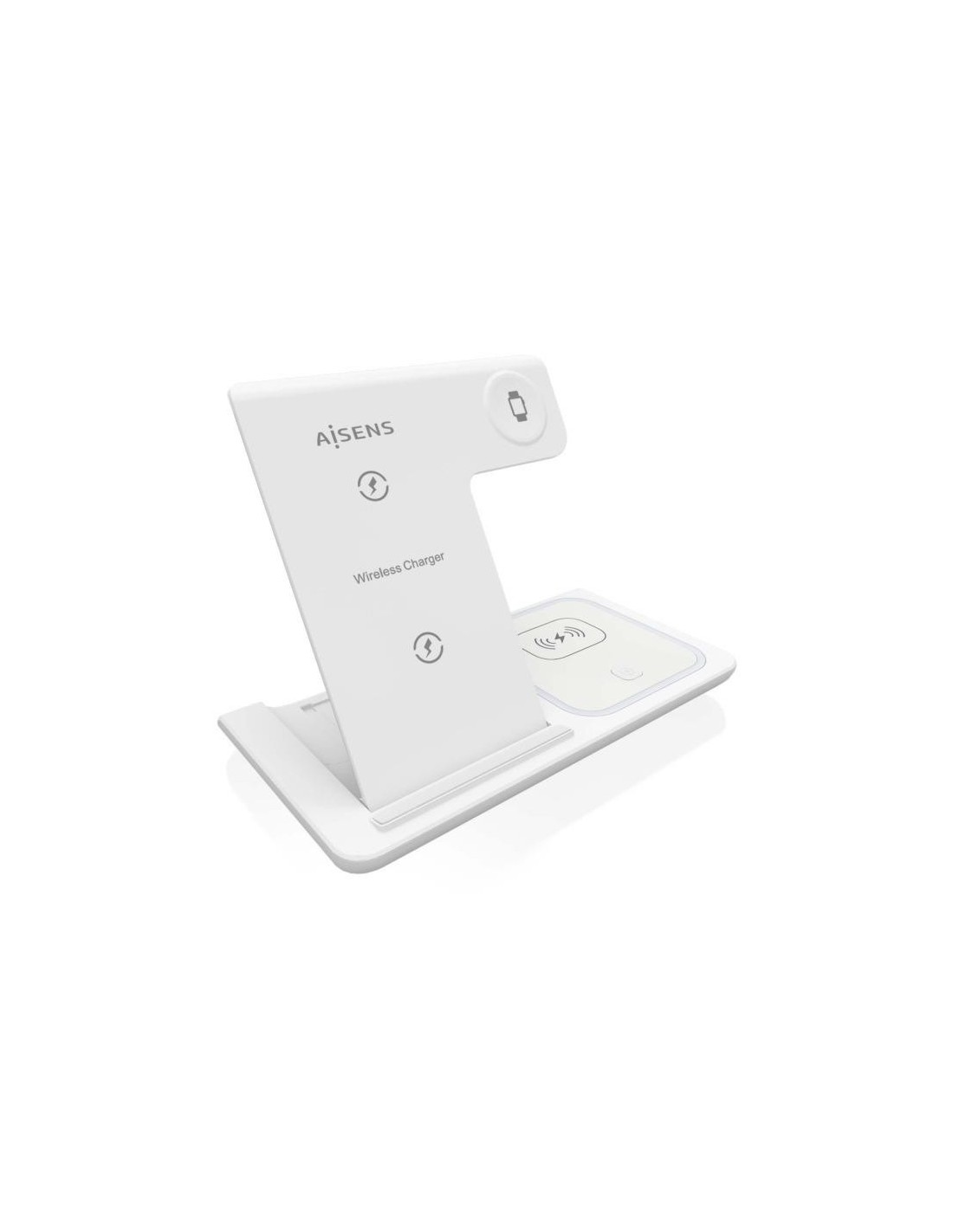 BASE CARGADOR AISENS SMARTPHONE/APPLE WATCH/AURICULARES WIRELESS WHITE