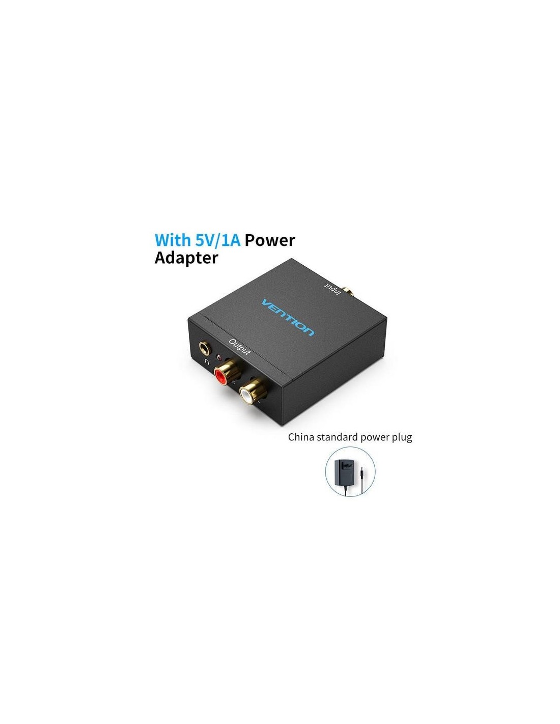 CONVERSOR AUDIO VENTION TOSLINK Y RCA A  2X RCA