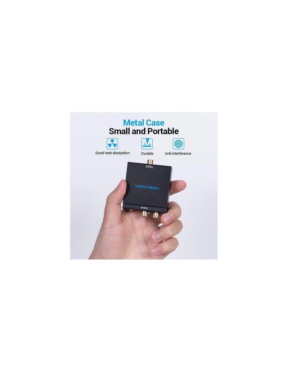 CONVERSOR AUDIO VENTION TOSLINK Y RCA A  2X RCA