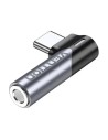 ADAPTADOR AUDIO VENTION USB-C/M - JACK 3.5MM/H ALUMINIO GREY/BLACK