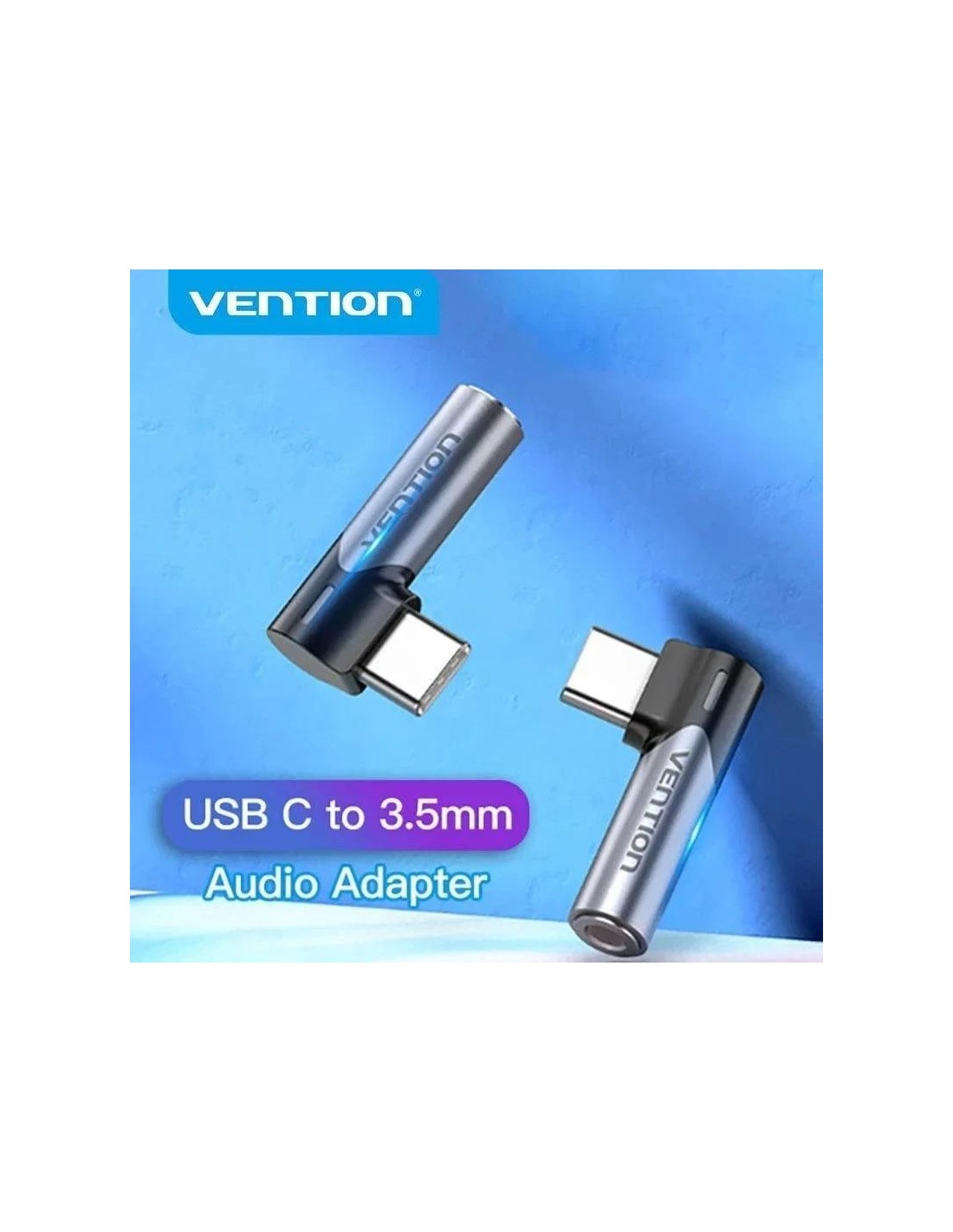 ADAPTADOR AUDIO VENTION USB-C/M - JACK 3.5MM/H ALUMINIO GREY/BLACK