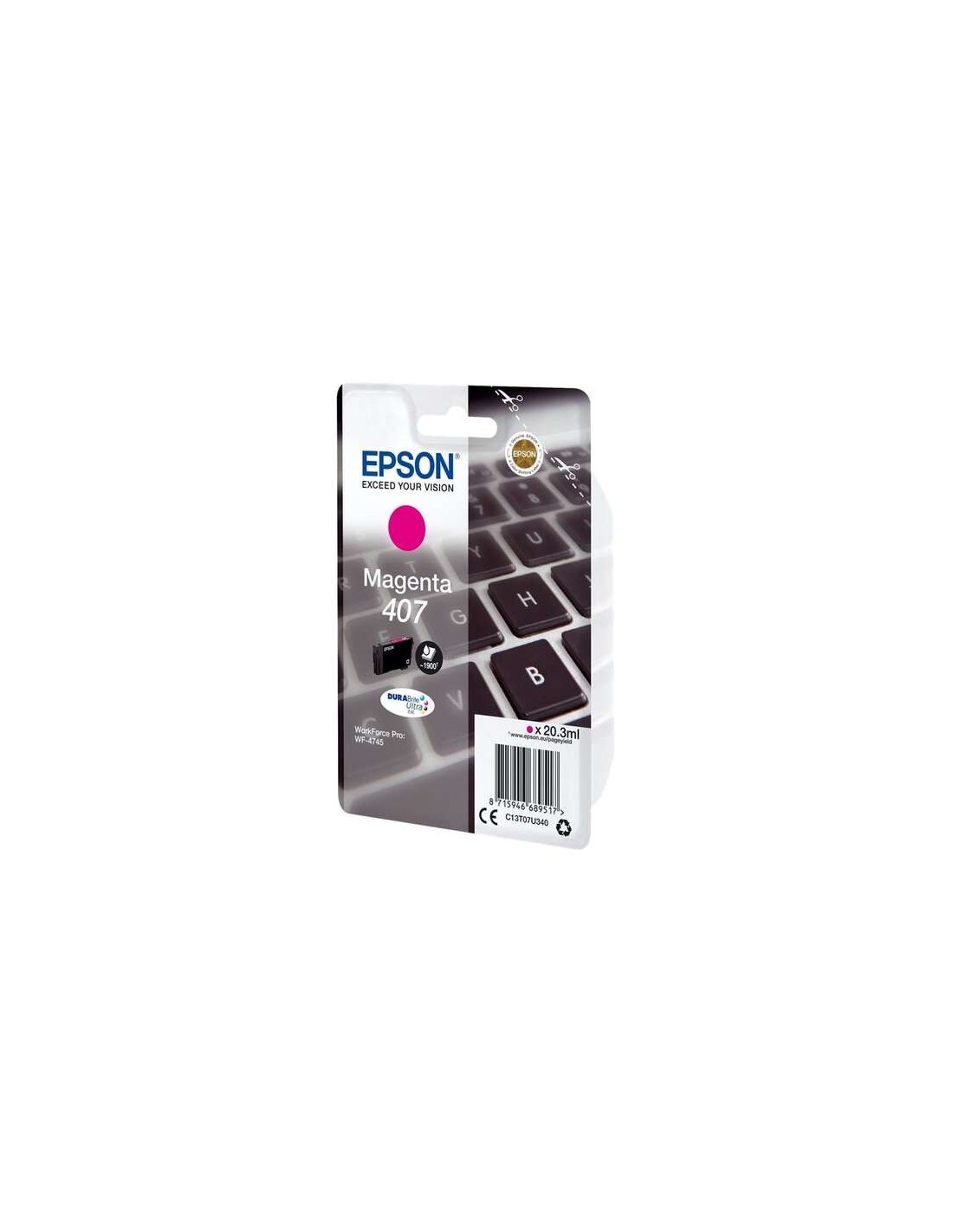 TINTA EPSON C13T07U340 L T07U3 MAGENTA WF-4745DTWF 407L