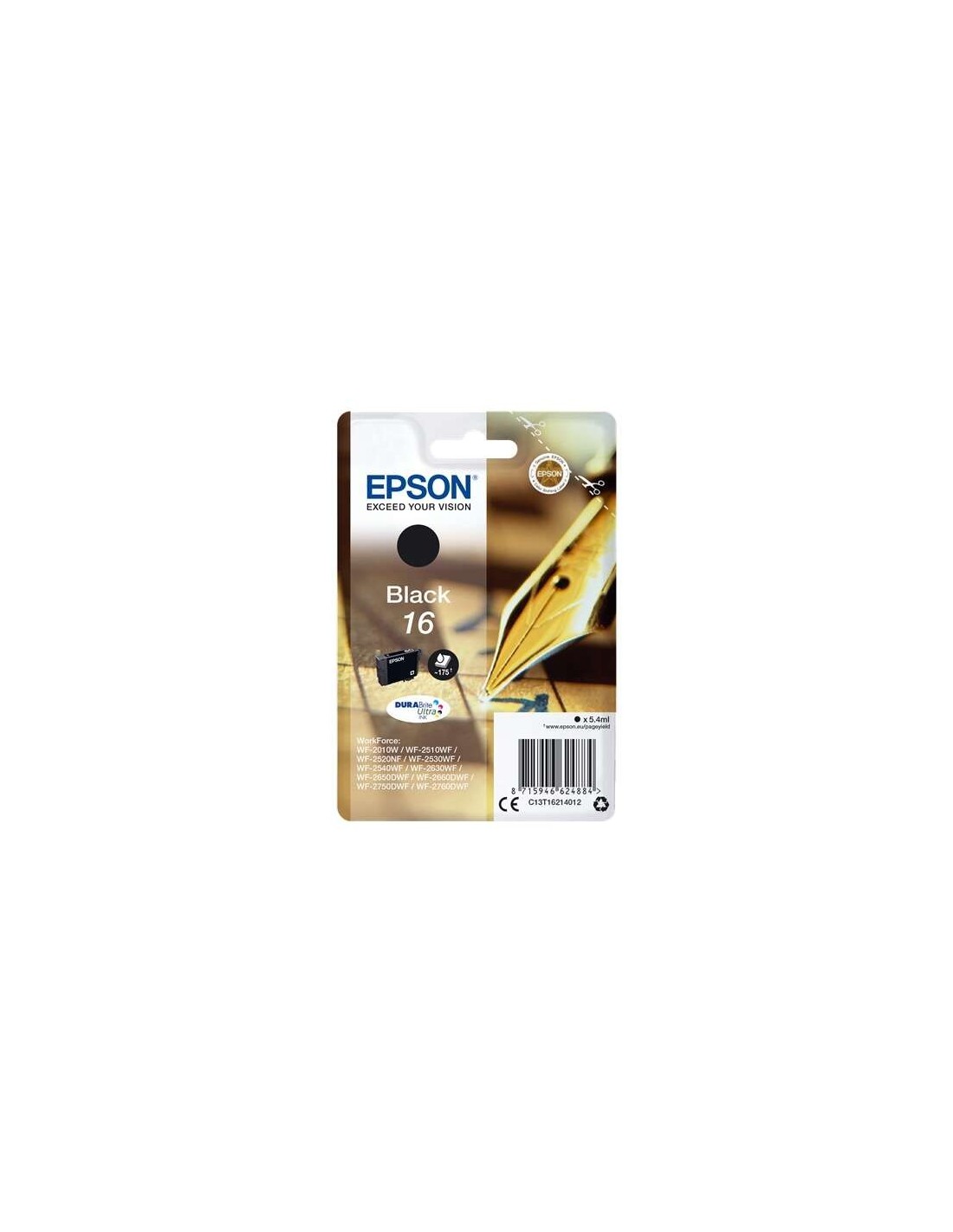 TINTA EPSON C13T162140 T1621 BLACK 16