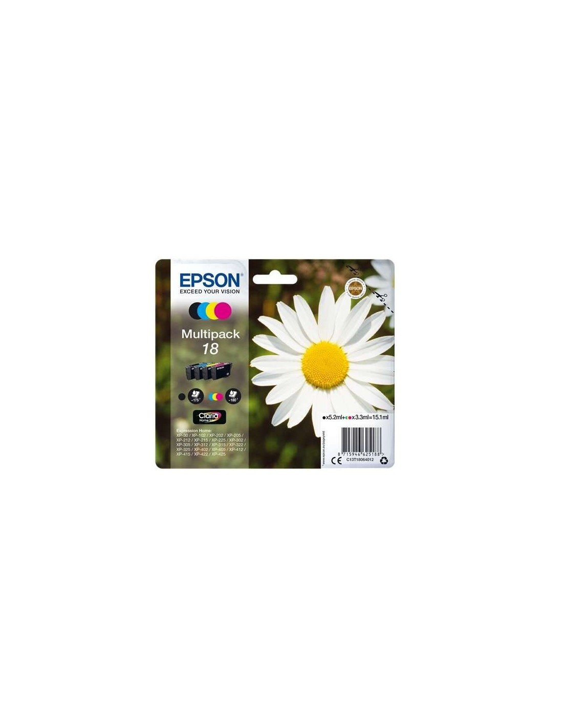 TINTA EPSON C13T18064012 MULTIPACK 18 4 COLORES