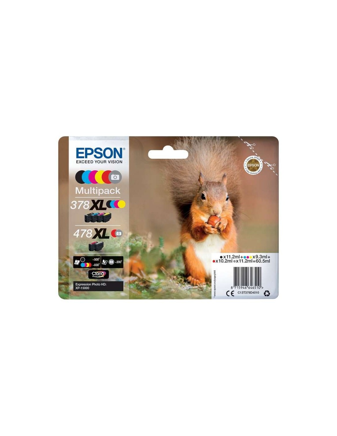 TINTA EPSON C13T379D4010 MULTIPACK 478XL T379D