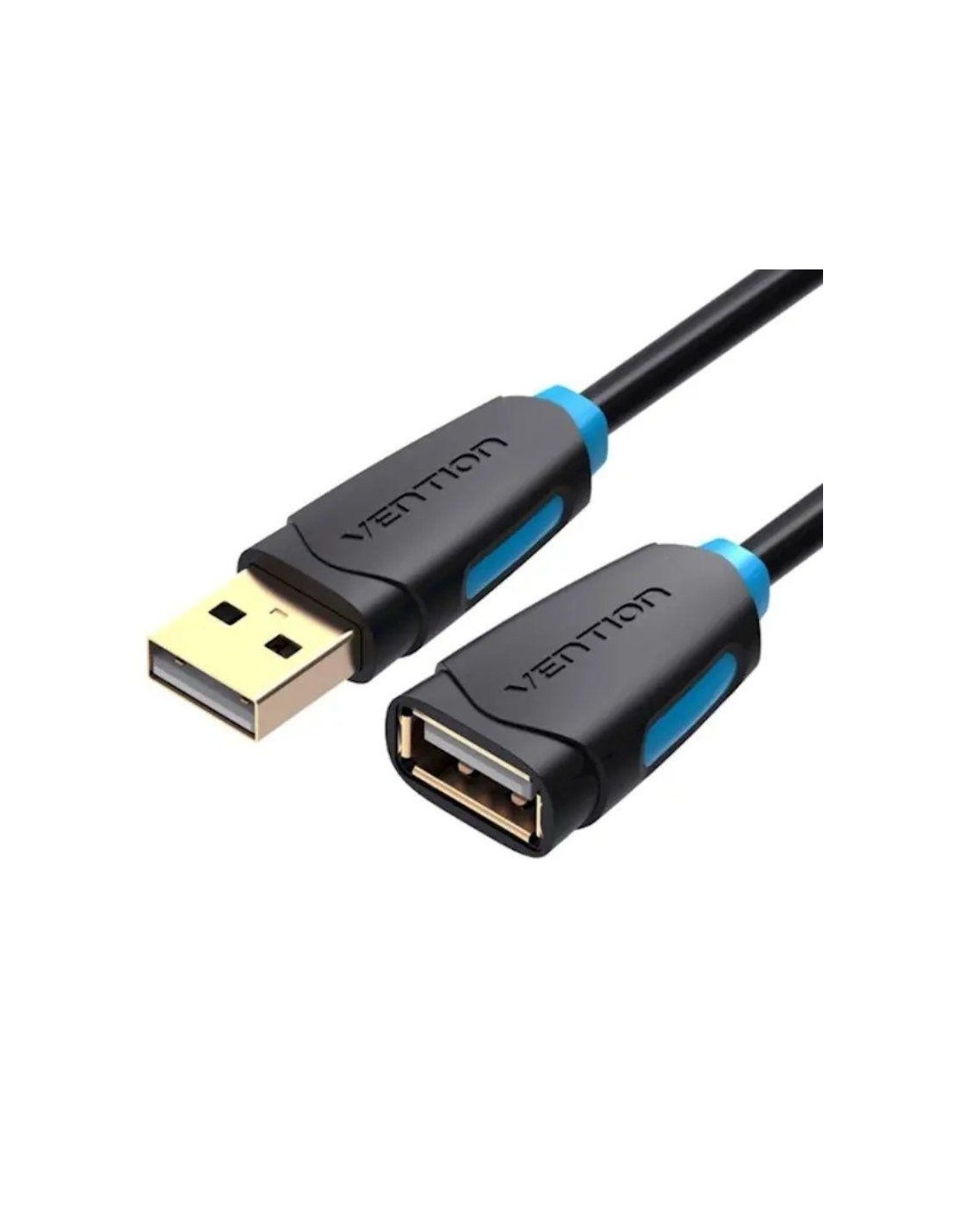 CABLE ALARGADOR USB-A 2.0A VENTION TIPO USB-A/M - USB-A/H 1M BLACK
