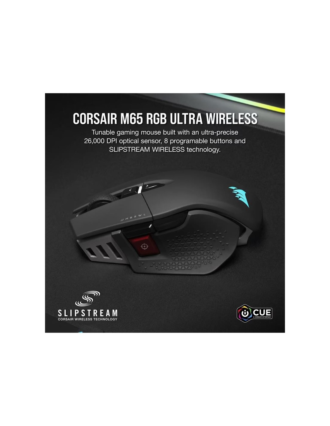 RATON GAMING CORSAIR M65 ULTRA RGB WIRELESS BLACK