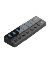 HUB VENTION USB 3.0 7 PUERTOS USB 3.0 INTERRUPTOR BLACK