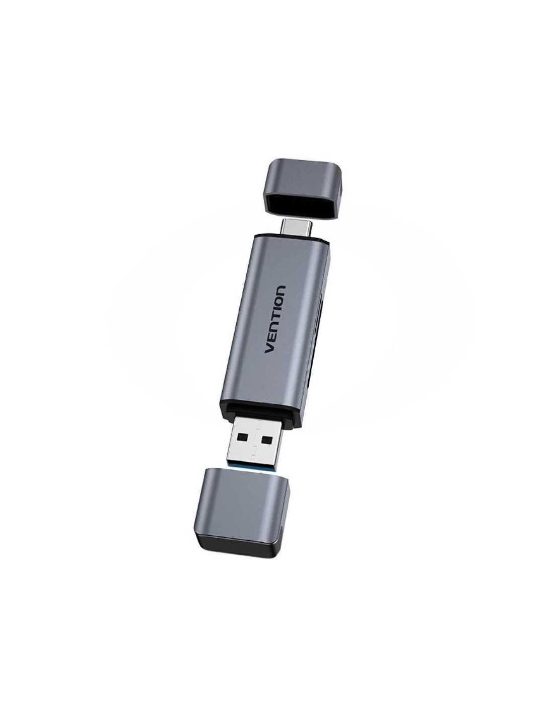 LECTOR DE TARJETAS EXTERNO VENTION USB-A 3.0/USB-C MICROSD/TF DUAL DRIVE