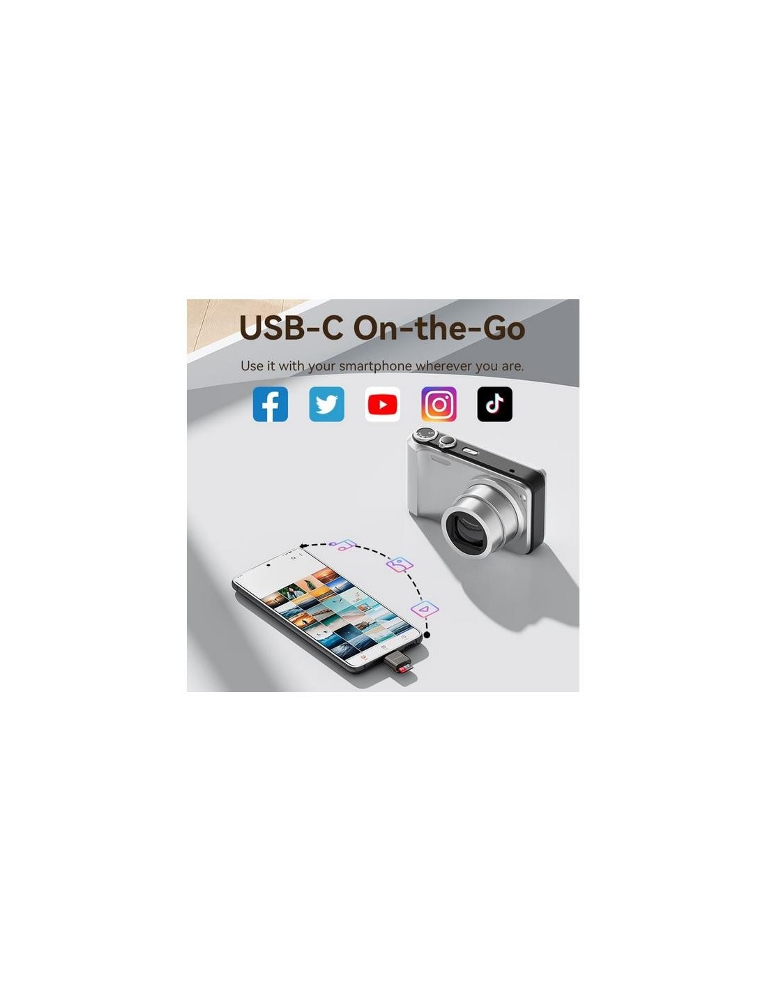 LECTOR DE TARJETAS EXTERNO VENTION USB-C MICROSD BLACK