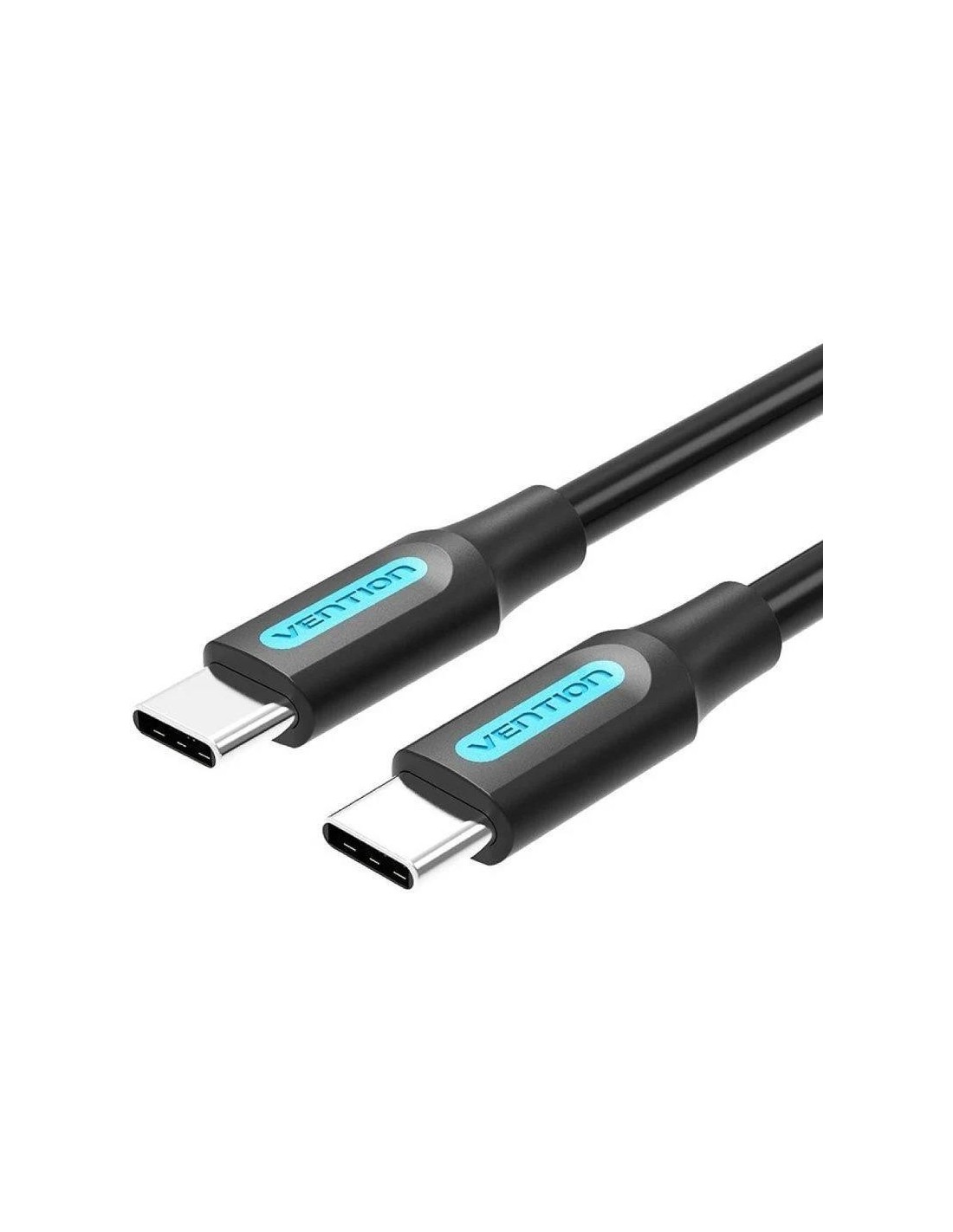 CABLE USB-C VENTION TIPO USB-C/M - USB-C/M 3A PD60W 0.5M BLACK