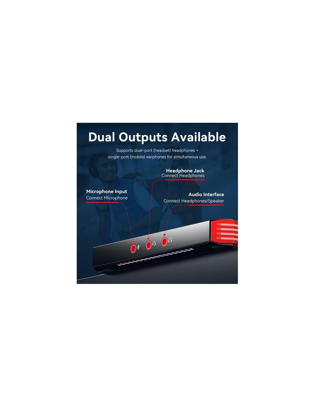 TARJETA DE SONIDO VENTION AMPLIFICADOR GAMING 7.1 USB-C 3X JACK 3.5MM