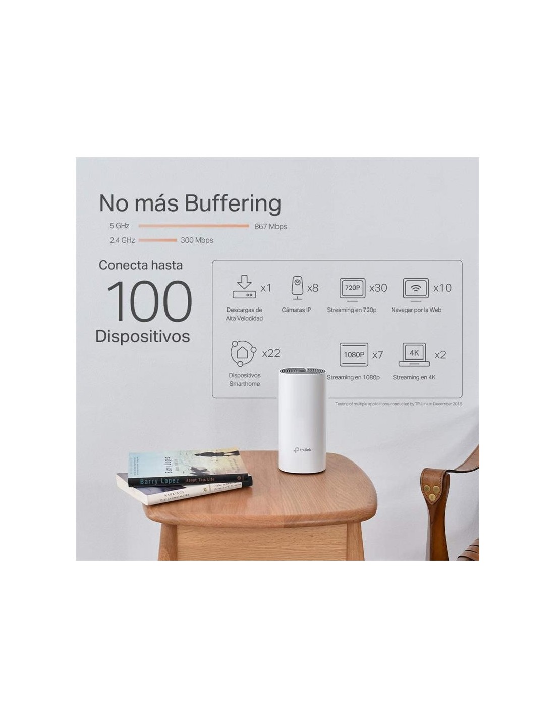 WIRELESS REPEATER TP-LINK AC1200 HOME MESH PACK 2 DECO P9