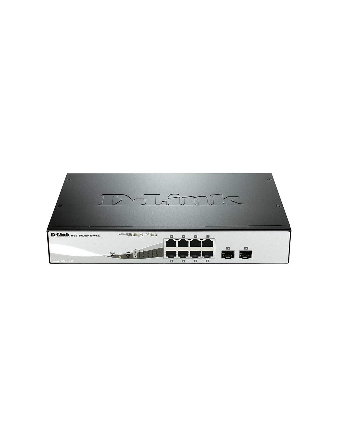 SWITCH D-LINK GIGABIT 8 PUERTOS DGS-1210-08P POE UPLINK