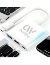 DOCK HUB ONEWAY USB-C 3 EN 1 HDMI 4K/USB 3.0/USB-C SILVER