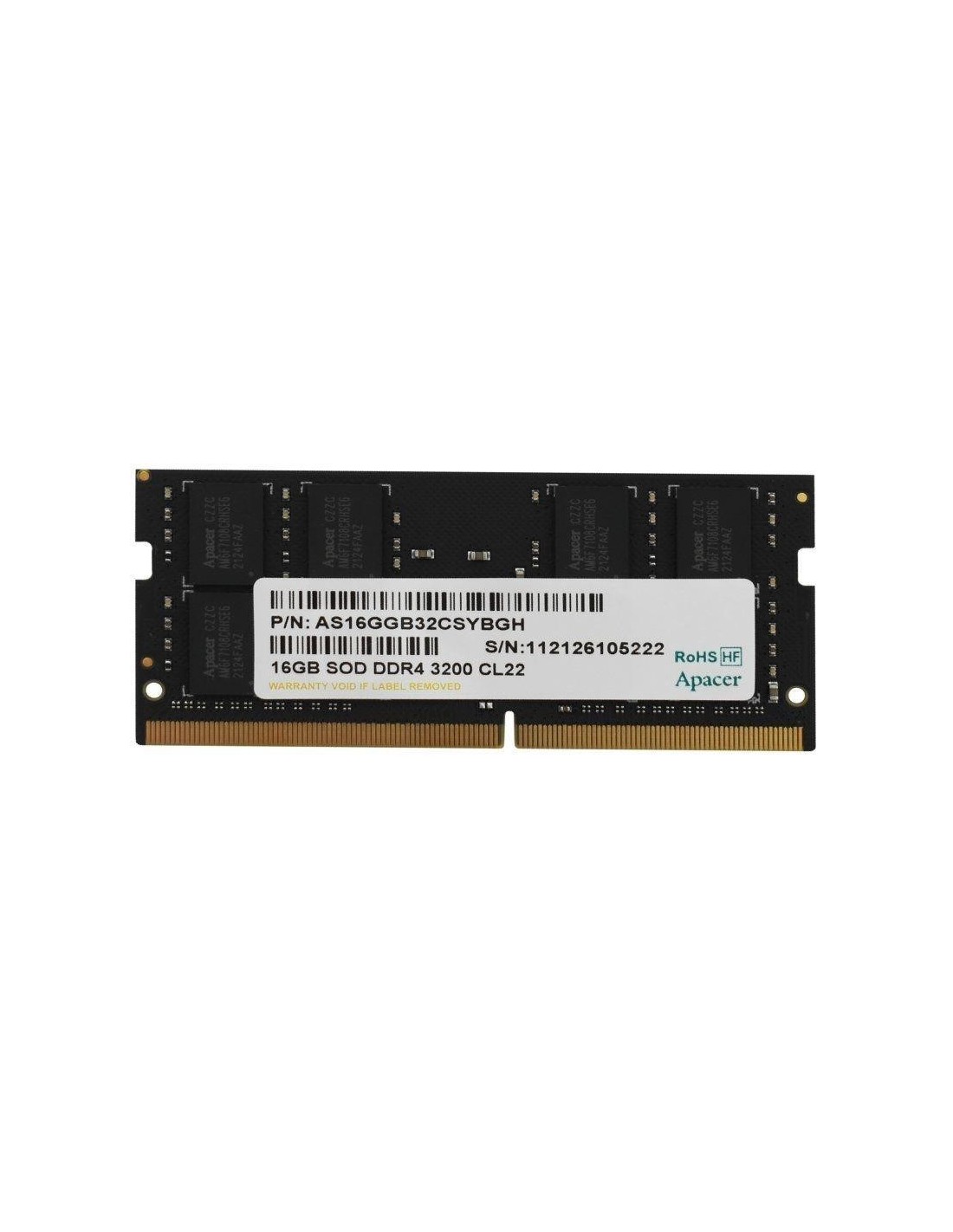 MEMORIA SODIMM 16GB APACER DDR4 3200MHZ