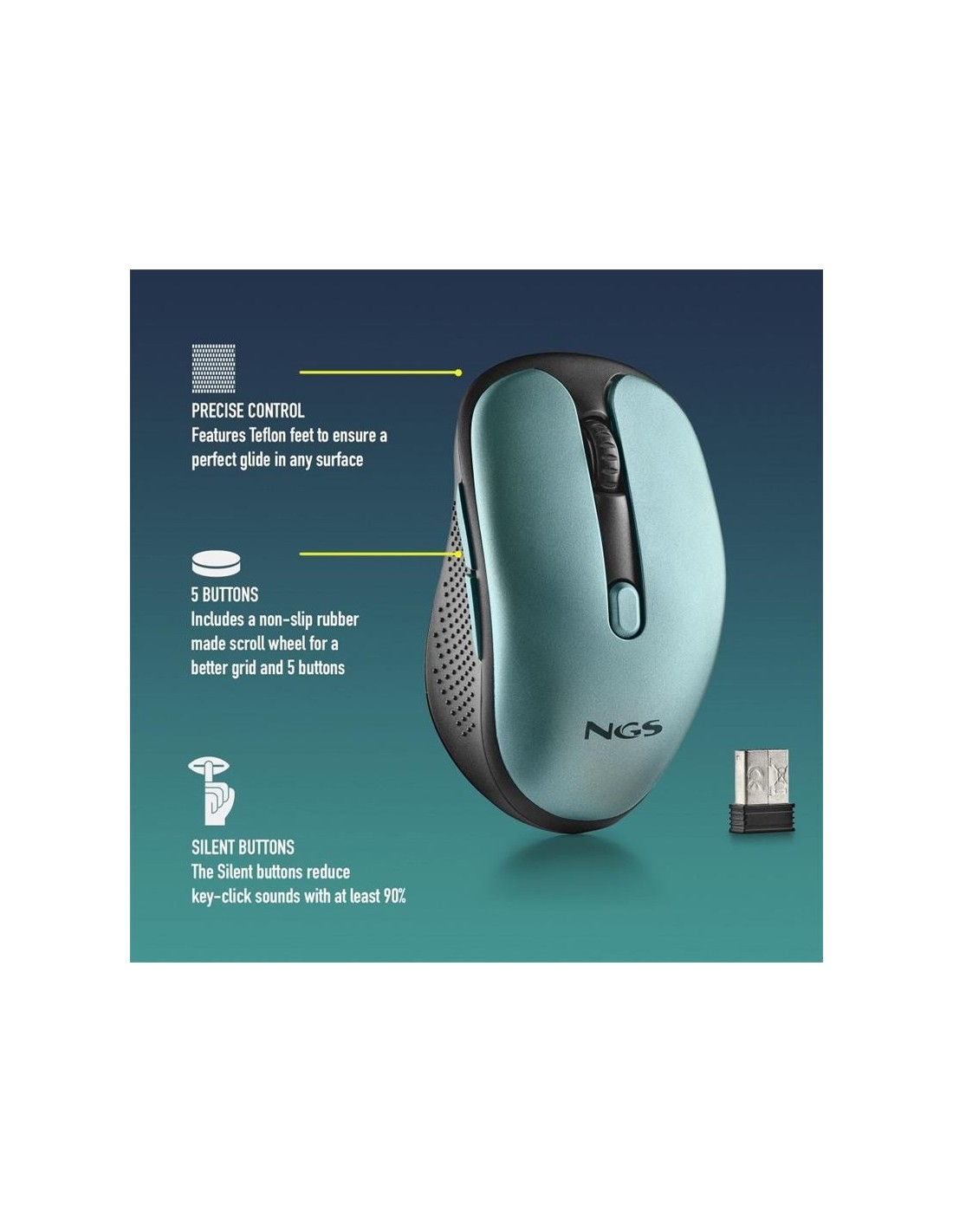 RATON NGS EVO RUST WIRELESS SILENT BLUE