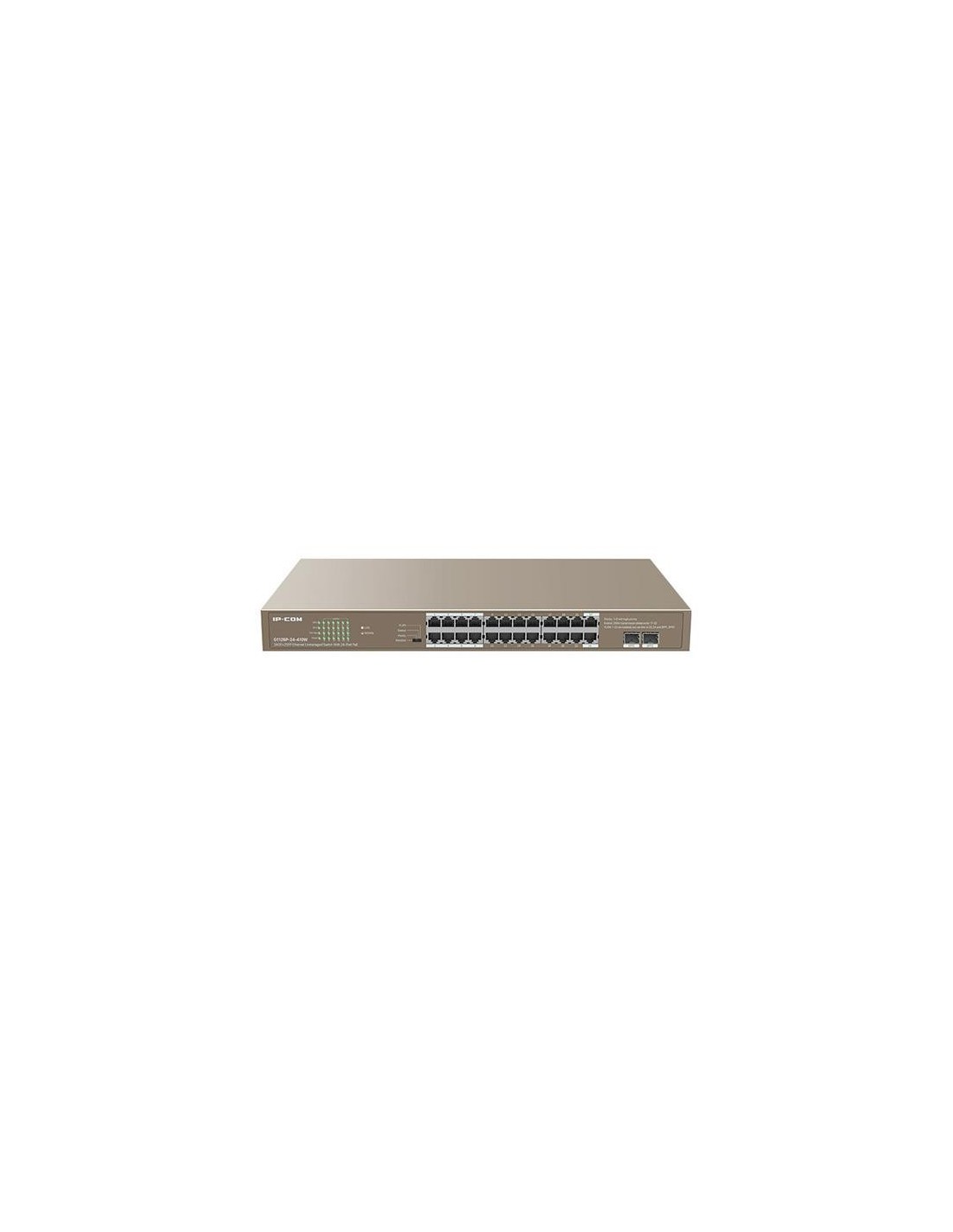 SWITCH IP-COM 24 PUERTOS GIGABIT POE 2 SFP RACK