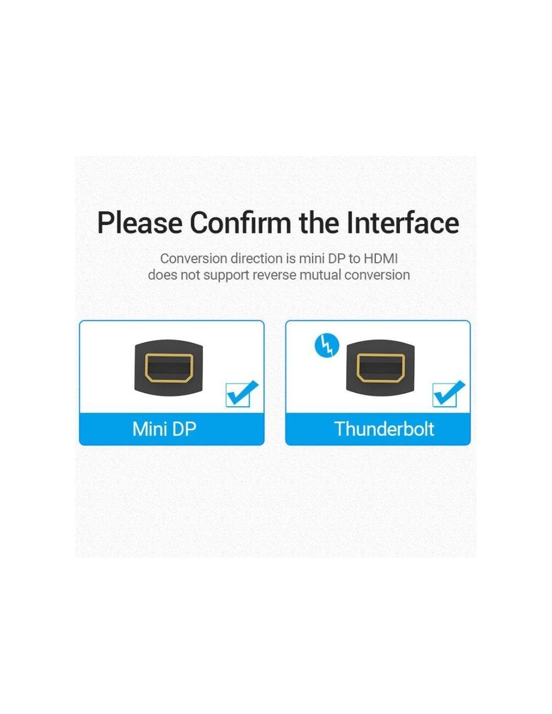 ADAPTADOR MINI DISPLAYPORT - HDMI VENTION MINI DP/M - HDMI/H 15CM BLACK