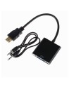 CABLE CONVERSOR ONEWAY HDMI A SVGA + AUDIO 3.5MM BLACK