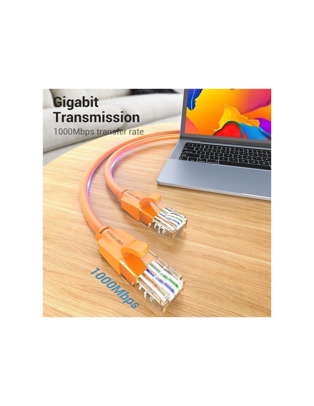 CABLE DE RED CAT6 UTP 1M VENTION ORANGE