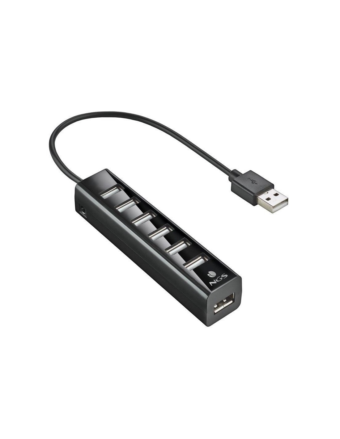HUB USB NGS TINY 7 PUERTOS USB 2.0 + ALIMENTADOR
