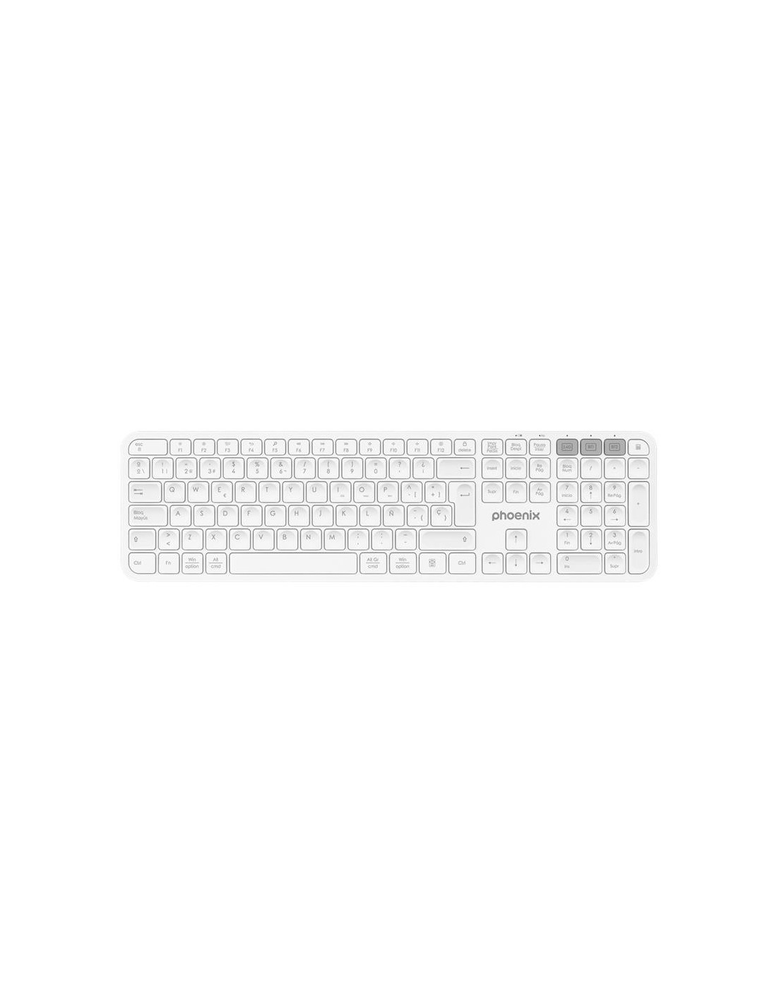 TECLADO PHOENIX K300 MULTIDISPOSITIVO WIRELESS WHITE