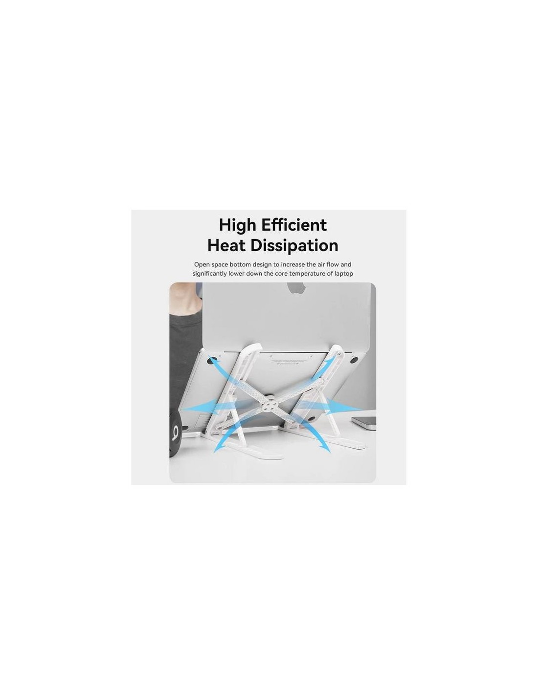 SOPORTE VENTION SOBREMESA PARA NOTEBOOK/TABLET HASTA 17.3 REG.ALTURA WHITE