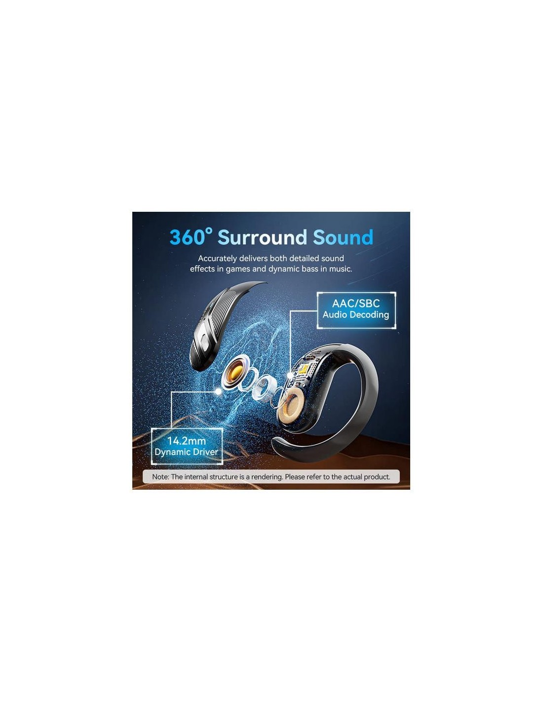 AURICULARES DEPORTIVOS VENTION OPENBEAT O12 BLUETOOTH 5.3 WIRELESS ORANGE