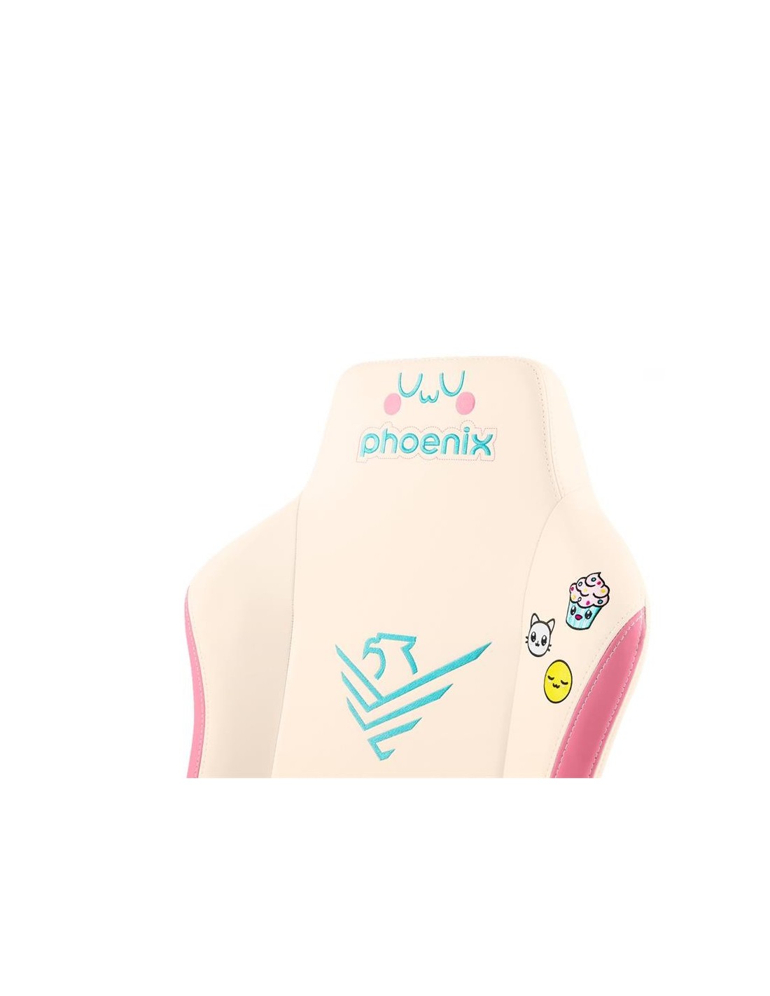 SILLA GAMING PHOENIX NOVA CUERO CREAM EDITION WHITE/PINK