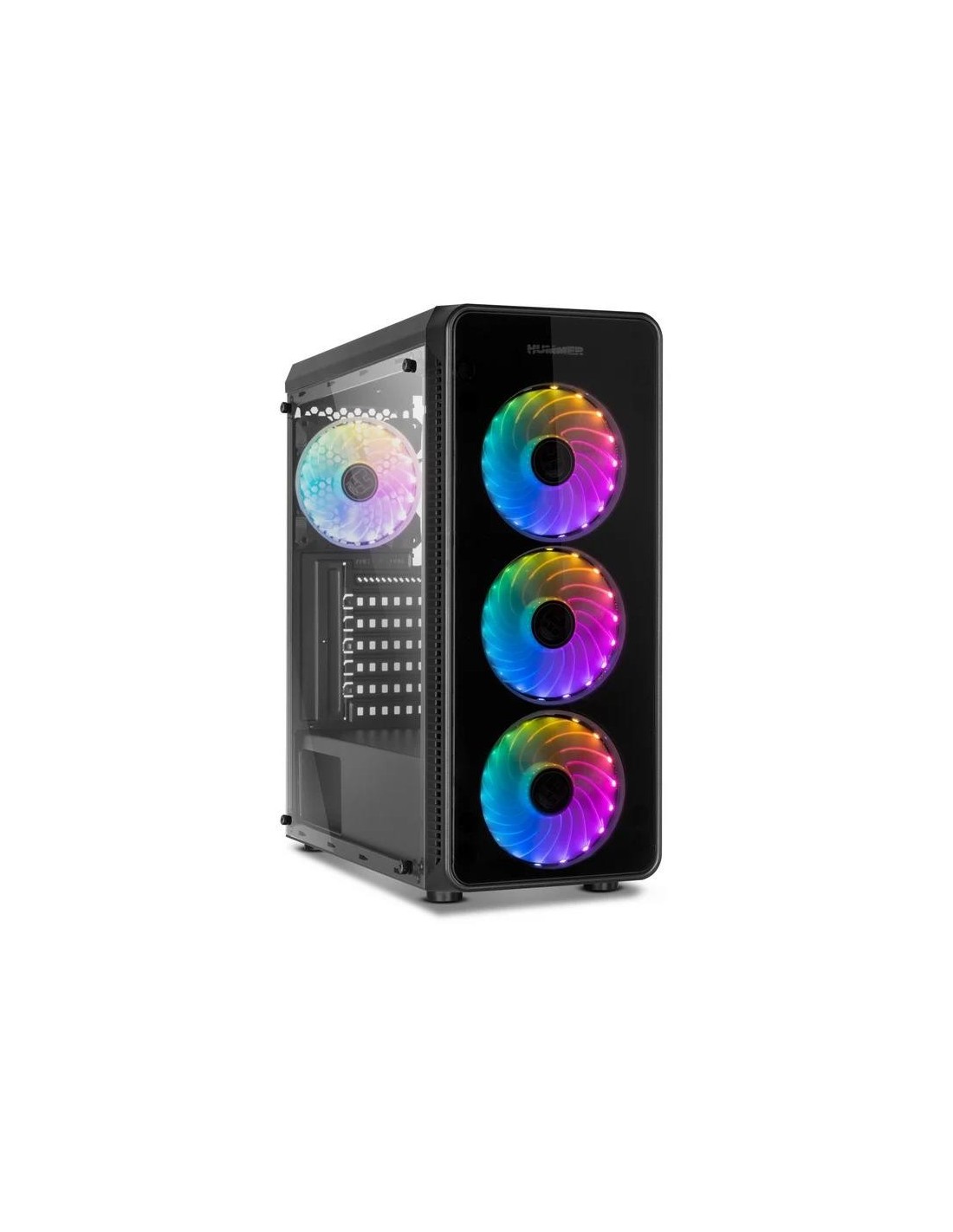 CAJA ORDENADOR GAMING NOX HUMMER TGX RAINBOW ATX RGB BLACK