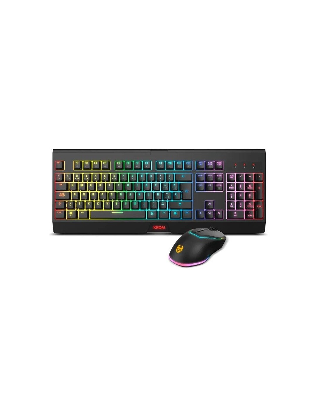 TECLADO + RATON GAMING KROM KABALA WIRELESS RGB RETROILUMINADO BLACK